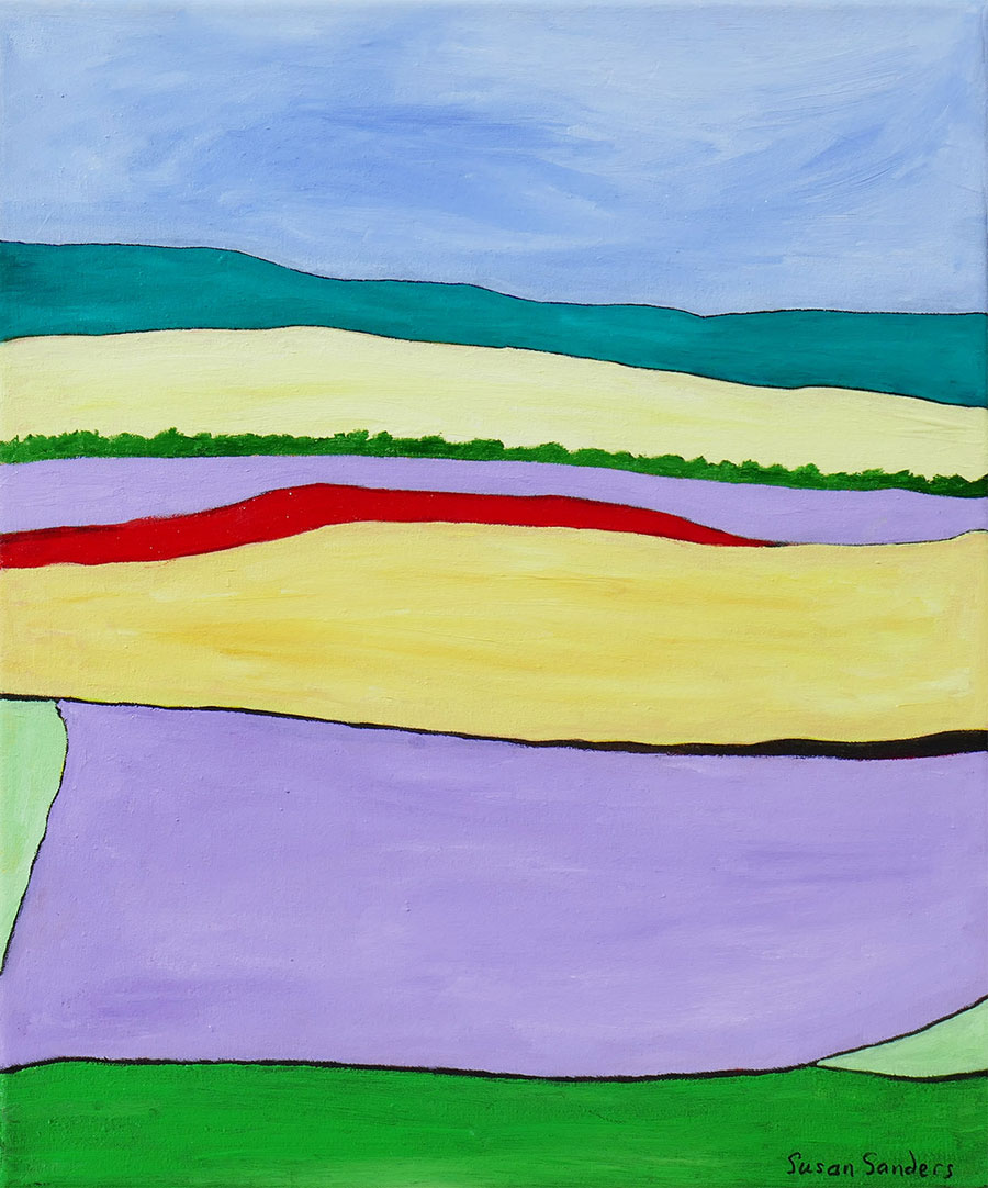 Abstract Landscape - OIl on canvas - Abstract Landscape - by Susan Sanders