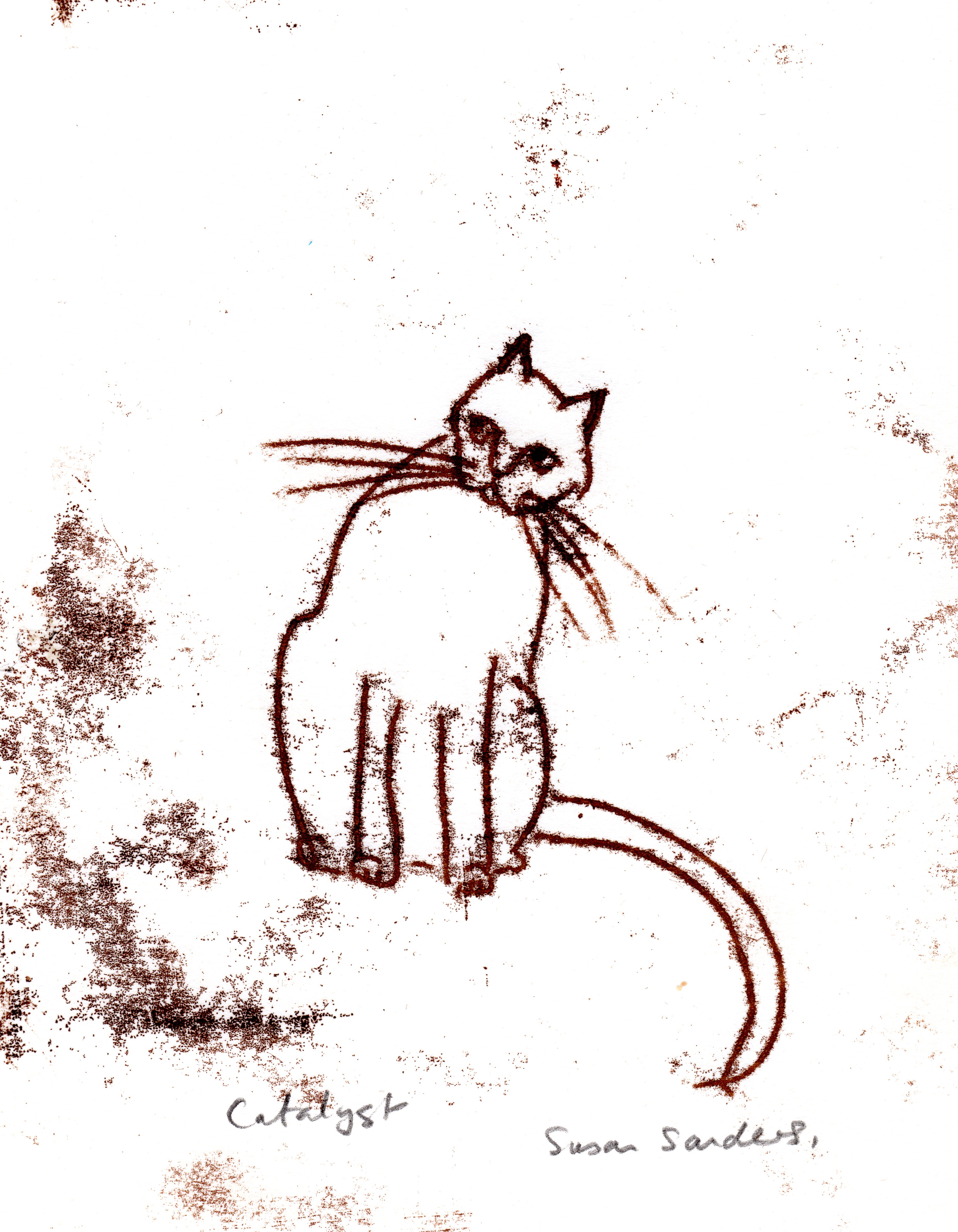 Catalyst monoprint - by Susan Sanders