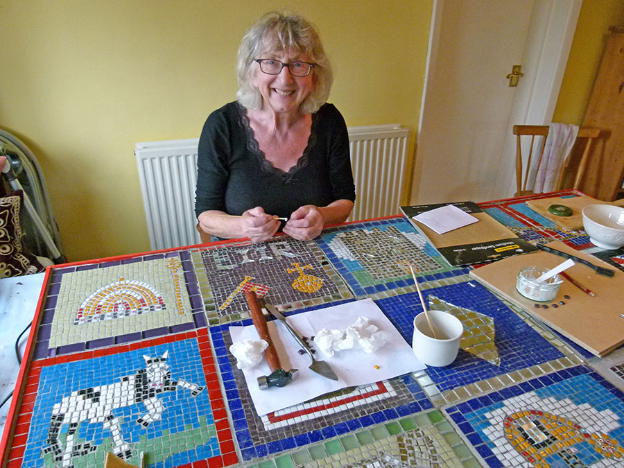 Assembling the mosaic - school project - by Susan Sanders