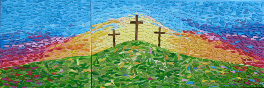 There is a Green Hill Far Away - Triptych - Susan Sanders